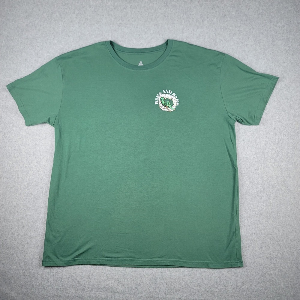 Launder Short-Sleeve‎ Alien Smoking Graphic Print Shirt Men's 2XL Wake and Bake